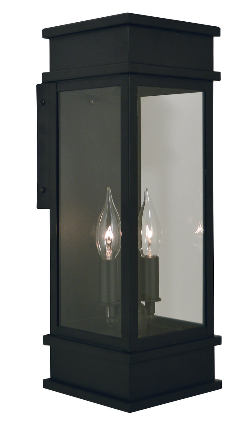 Arroyo ROW-6LCLR-BK Two Light Wall Mount, Satin Black