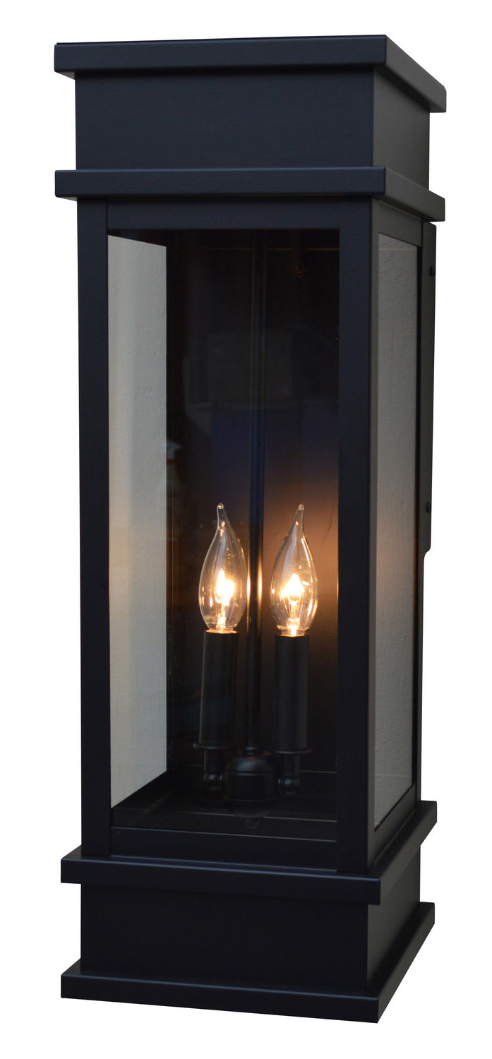 Arroyo ROW-8CLR-BK Two Light Wall Mount, Satin Black