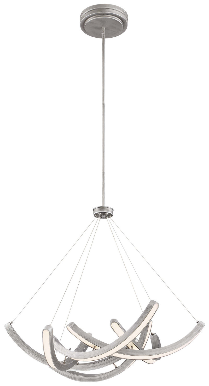 George Kovacs P1337-665-L LED Pendant, Brushed Silver