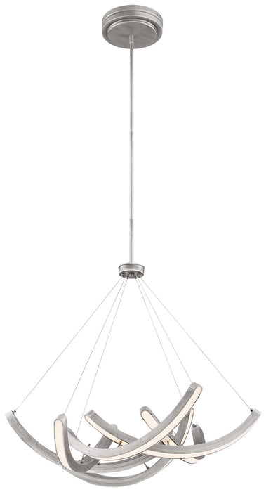 George Kovacs P1337-665-L LED Pendant, Brushed Silver