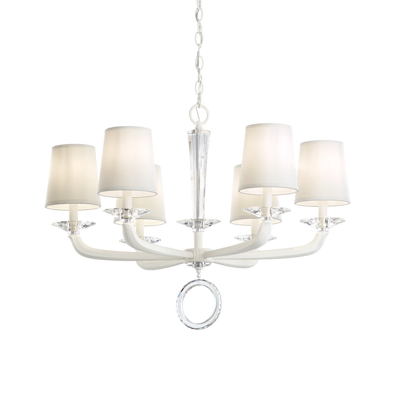 Schonbek MA1006N-06O Six Light Chandelier, White