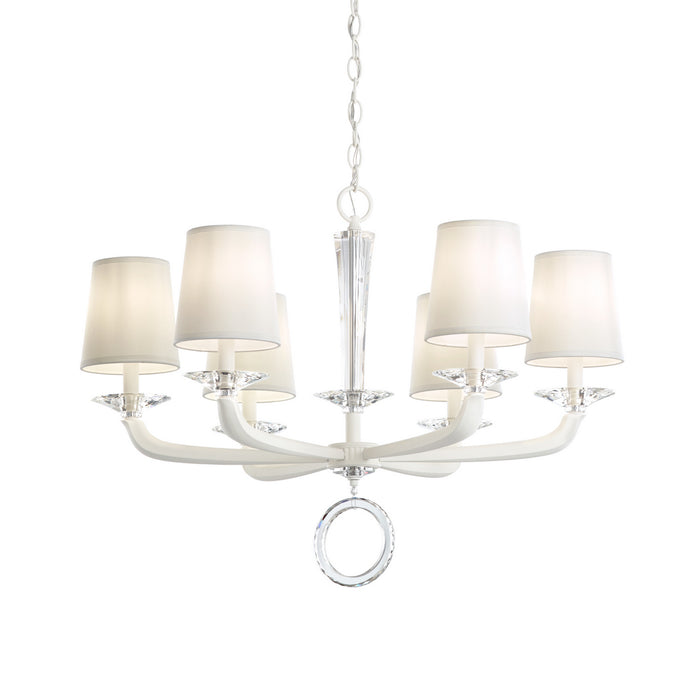 Schonbek MA1006N-06O Six Light Chandelier, White