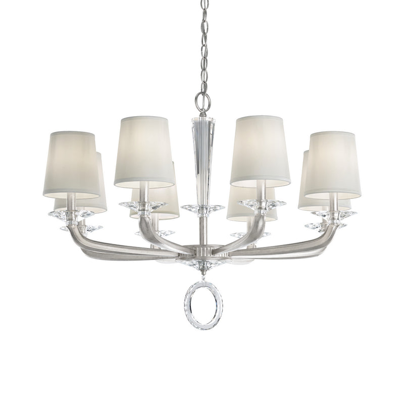 Schonbek MA1008N-48O Eight Light Chandelier, Antique Silver