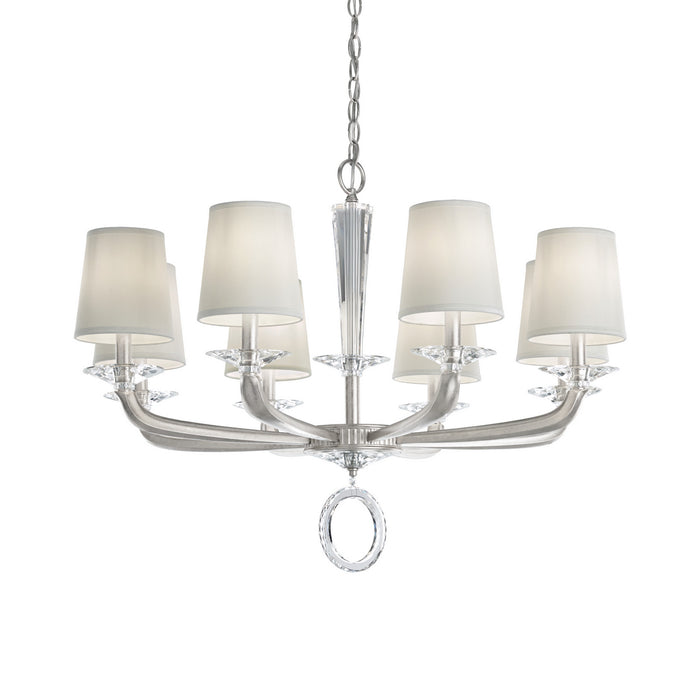 Schonbek MA1008N-48O Eight Light Chandelier, Antique Silver