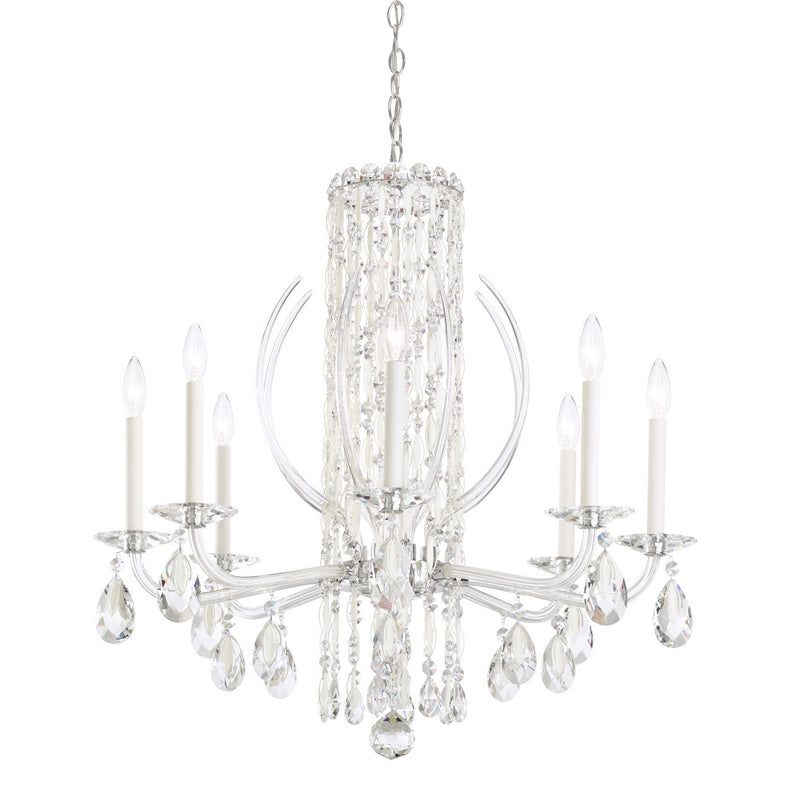 Schonbek RS8308N-06H Eight Light Chandelier, White