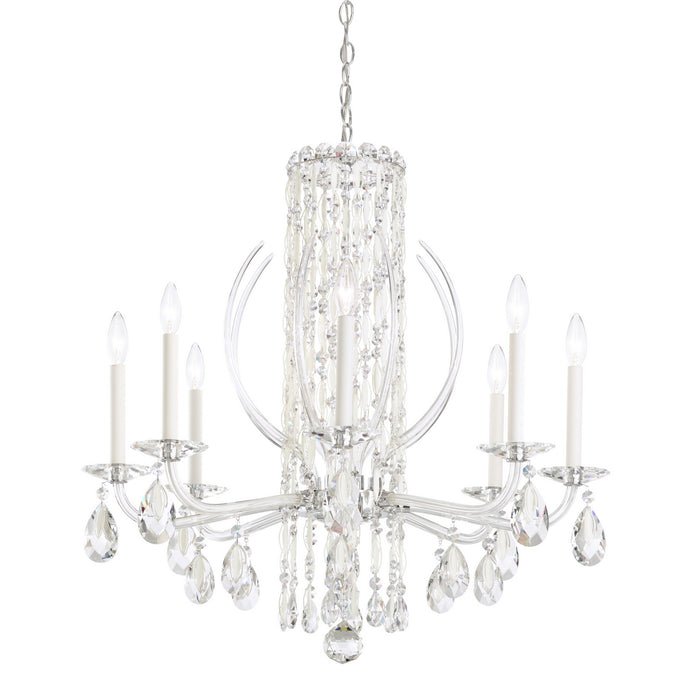 Schonbek RS8308N-06H Eight Light Chandelier, White