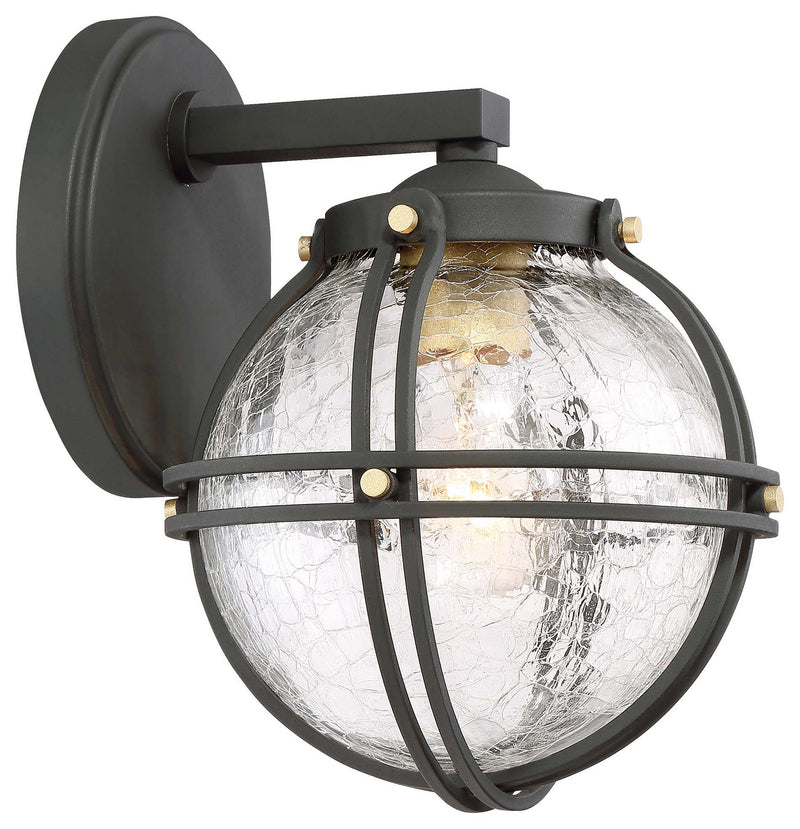 Minka-Lavery 71231-661 One Light Outdoor Wall Mount, Coal W/Honey Gold Highlight