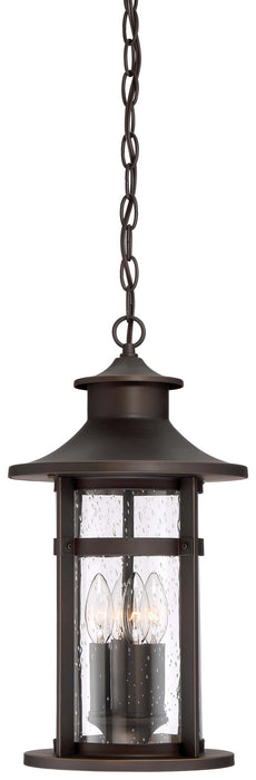 Minka-Lavery 72554-143C Four Light Outdoor Chain Hung, Oil Rubbed Bronze W/ Gold High