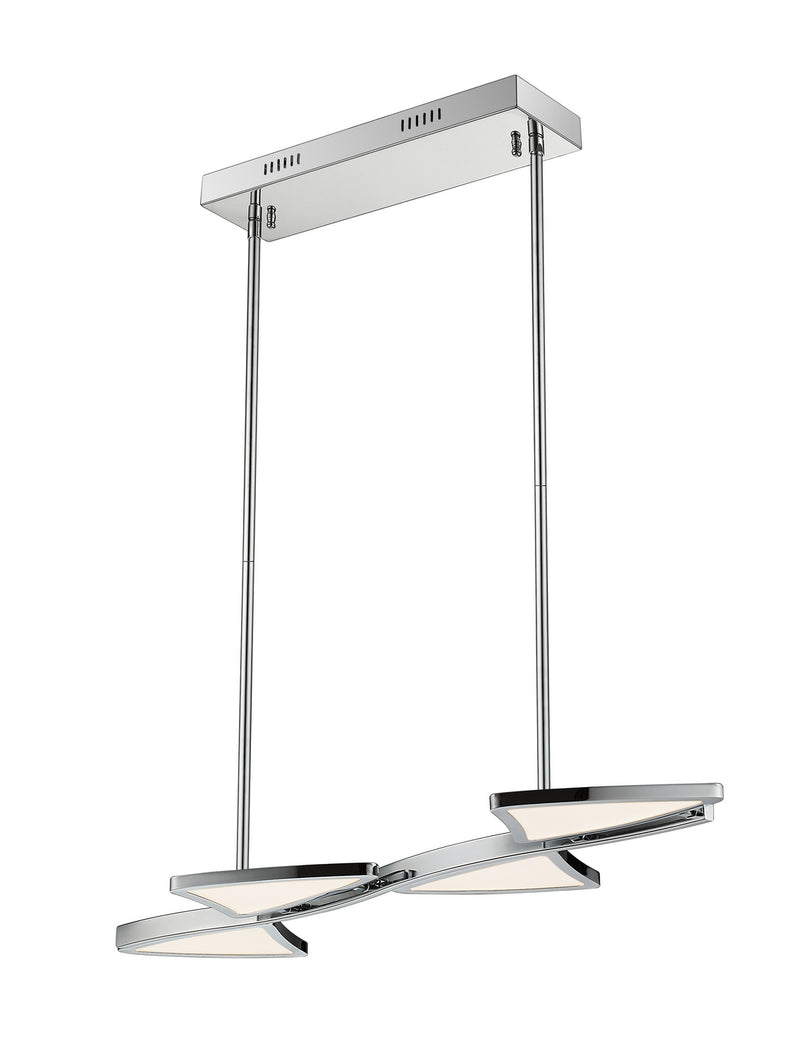 Z-Lite 1003-4CH-LED LED Linear Chandelier, Chrome
