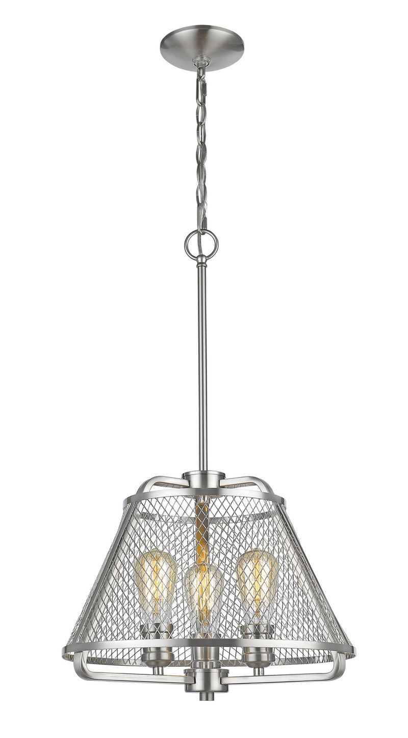 Z-Lite 451-16BN Three Light Pendant, Brushed Nickel