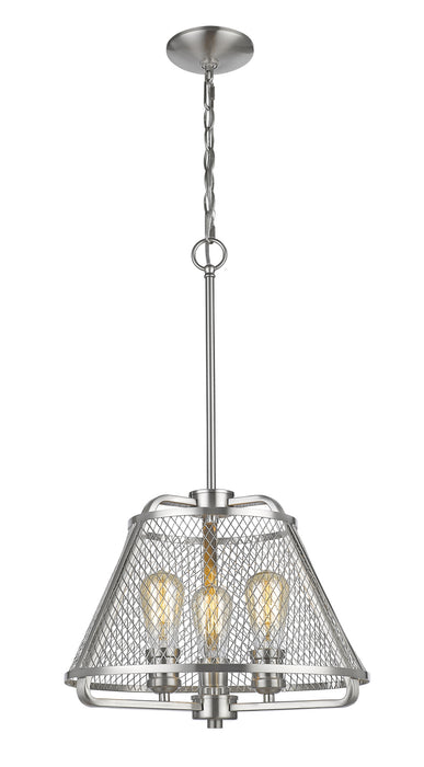 Z-Lite 451-16BN Three Light Pendant, Brushed Nickel