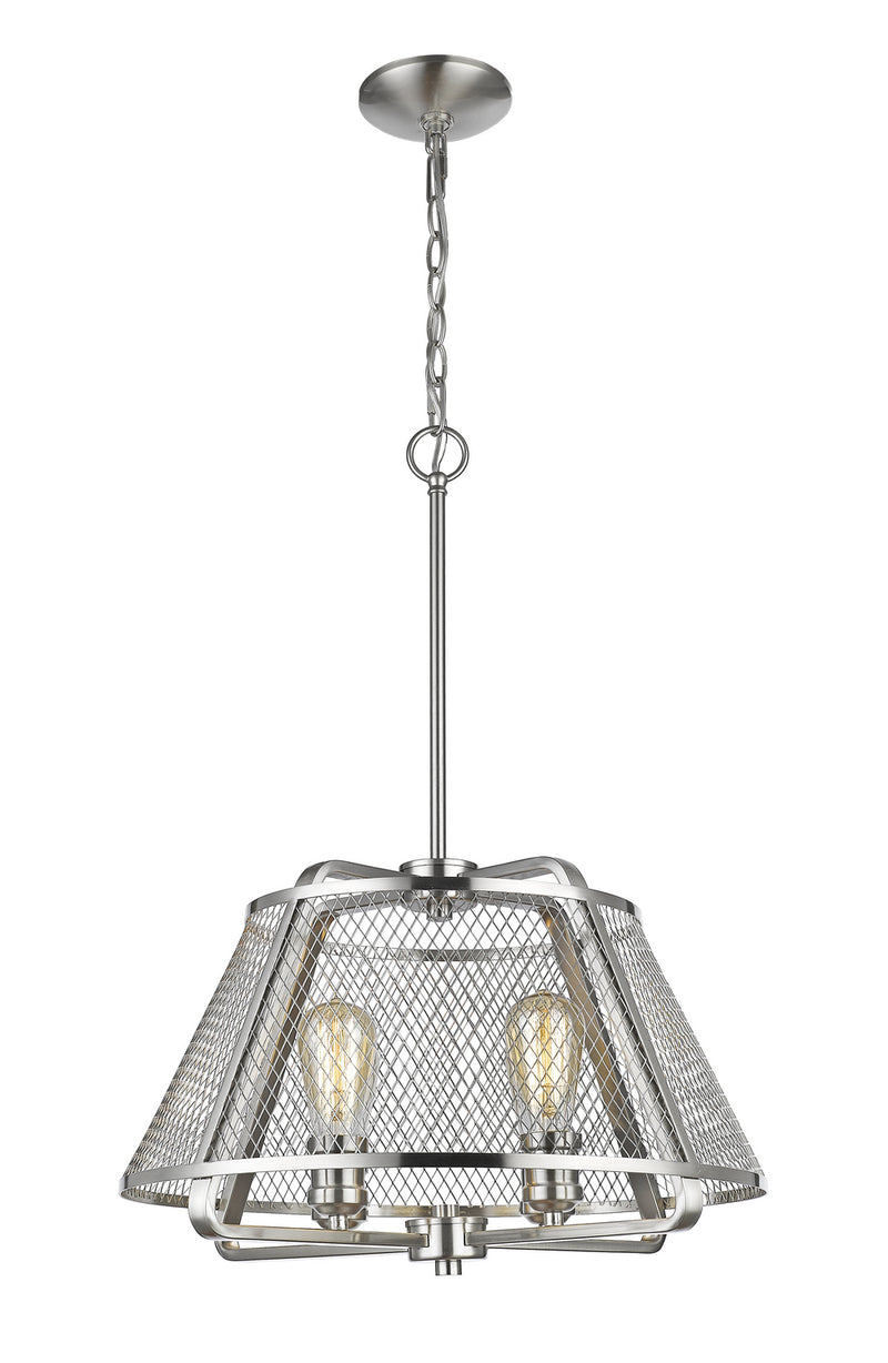 Z-Lite 451-19BN Four Light Pendant, Brushed Nickel