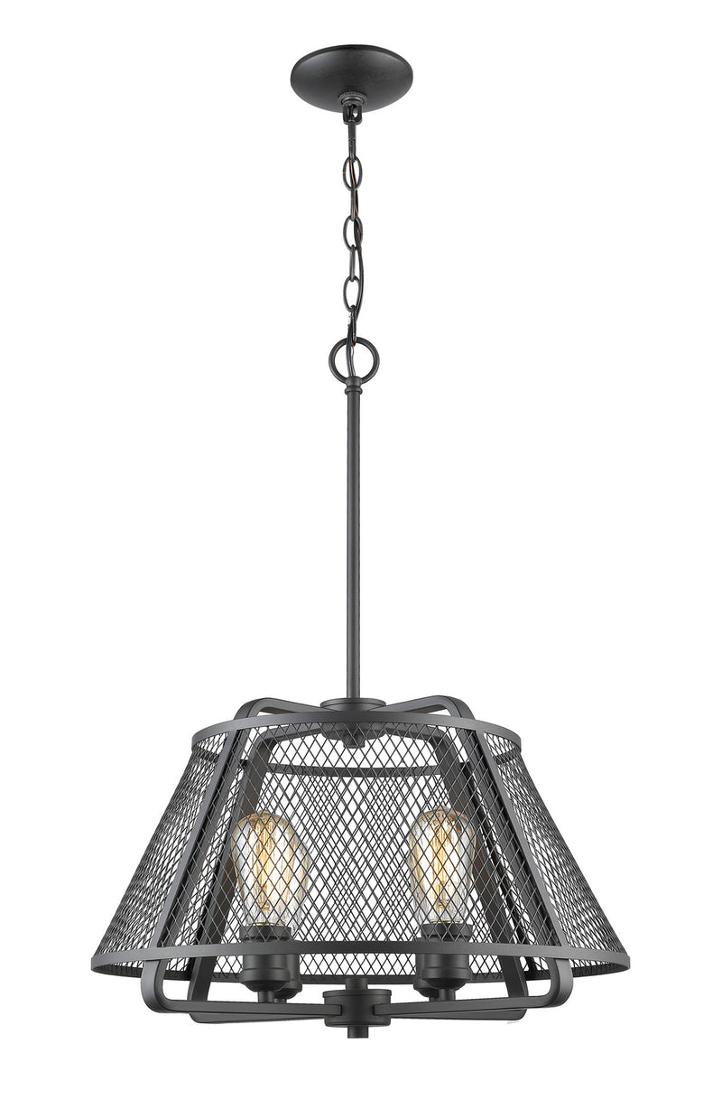 Z-Lite 451-19BRZ Four Light Pendant, Bronze