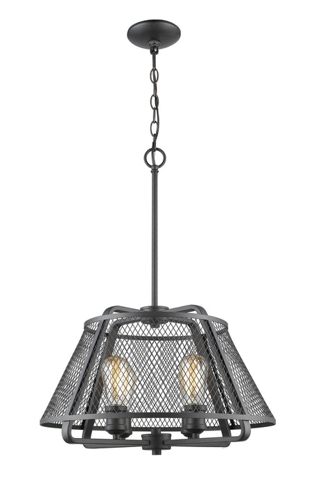 Z-Lite 451-19BRZ Four Light Pendant, Bronze