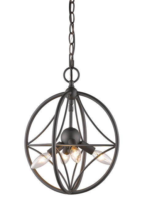 Z-Lite 452-12BRZ Four Light Pendant, Bronze