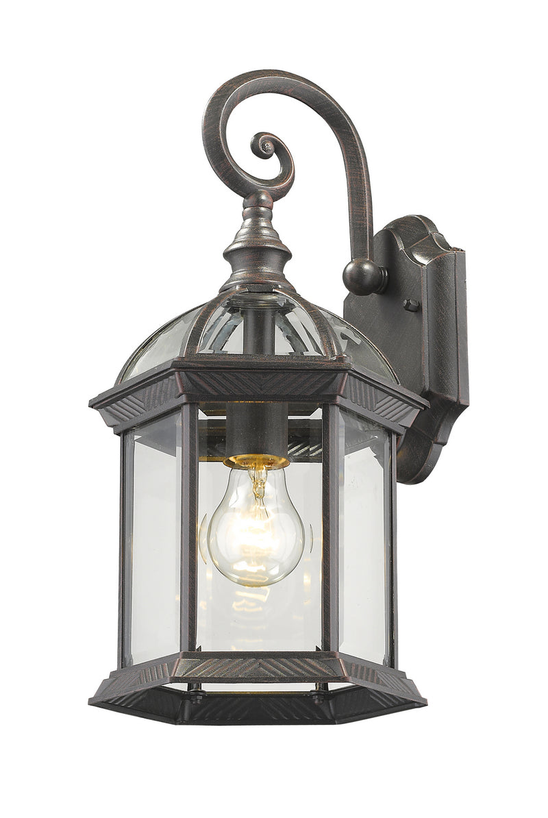 Z-Lite 563M-RT One Light Outdoor Wall Light, Rust