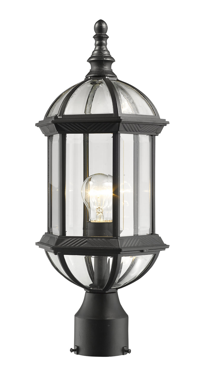 Z-Lite 563PHM-BK One Light Outdoor Post Mount Fixture, Black
