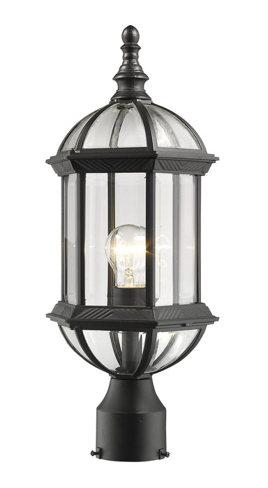 Z-Lite 563PHM-BK One Light Outdoor Post Mount Fixture, Black