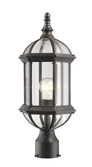 Z-Lite 563PHM-RT One Light Outdoor Post Mount Fixture, Rust