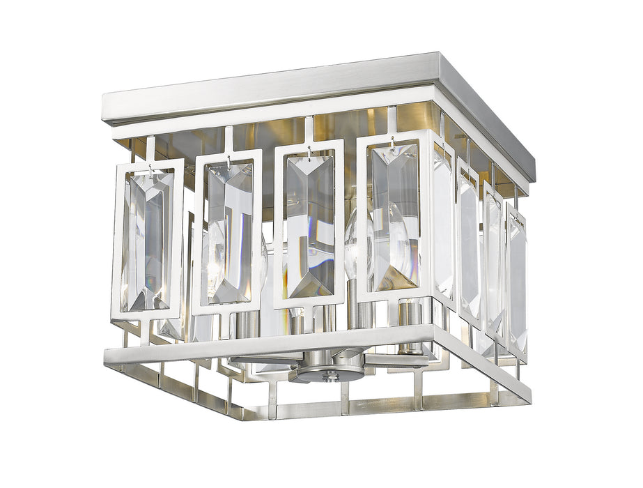 Z-Lite 6006F-BN Four Light Flush Mount, Brushed Nickel