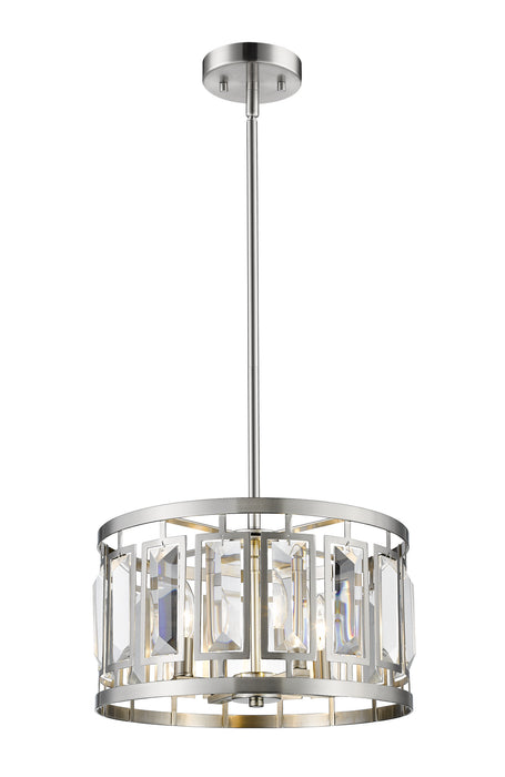 Z-Lite 6007-15BN Four Light Pendant, Brushed Nickel