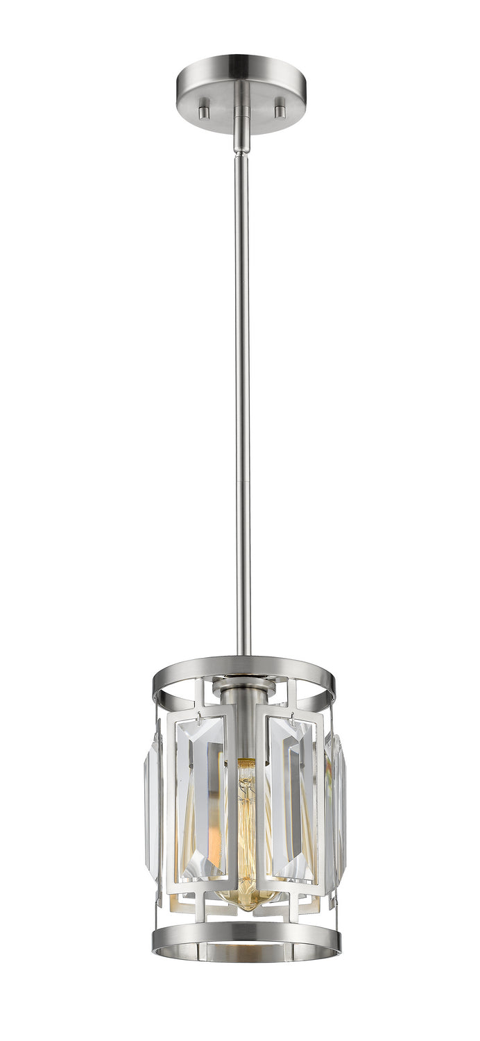 Z-Lite 6007MP-BN One Light Pendant, Brushed Nickel