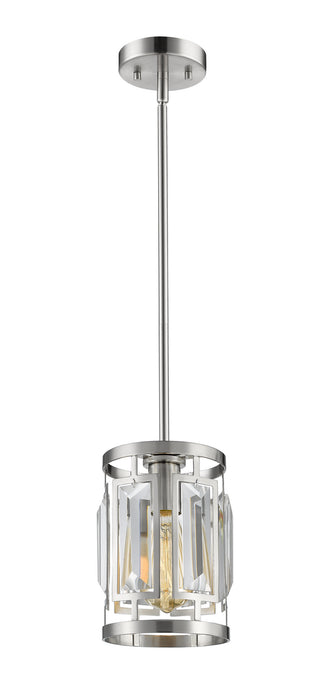 Z-Lite 6007MP-BN One Light Pendant, Brushed Nickel