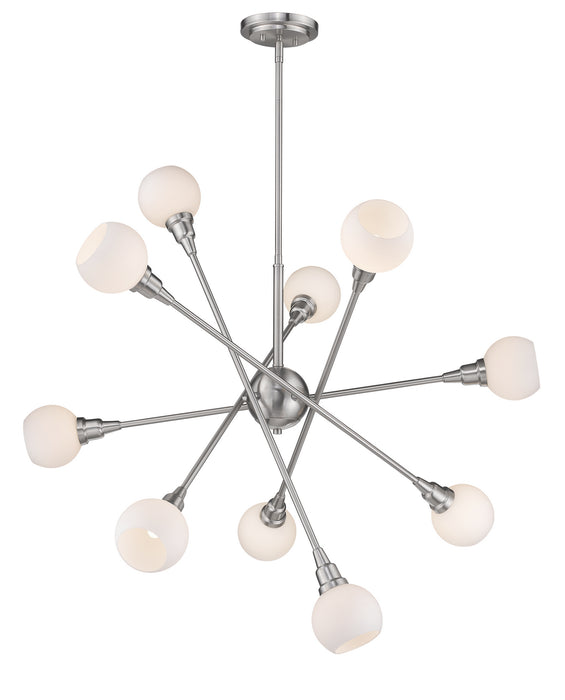 Z-Lite 616-10C-BN Ten Light Chandelier, Brushed Nickel