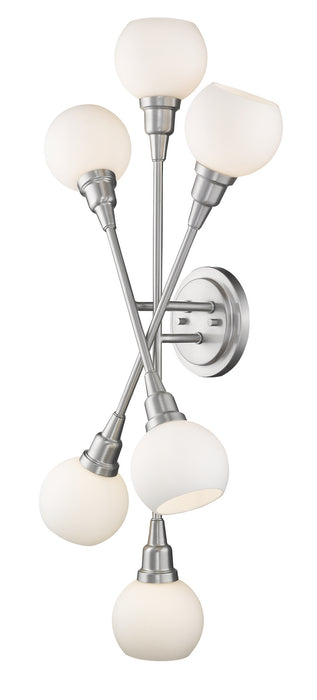 Z-Lite 616-6S-BN Six Light Wall Sconce, Brushed Nickel
