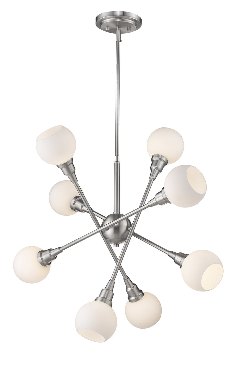 Z-Lite 616-8C-BN Eight Light Chandelier, Brushed Nickel