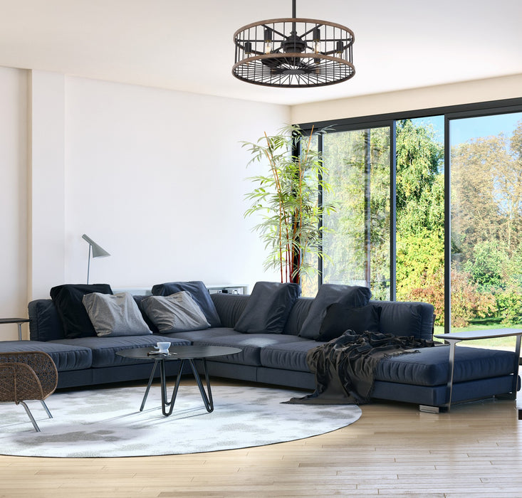 Savoy House 26-9472-FD-133 Six Light Fan D'lier, Sapele