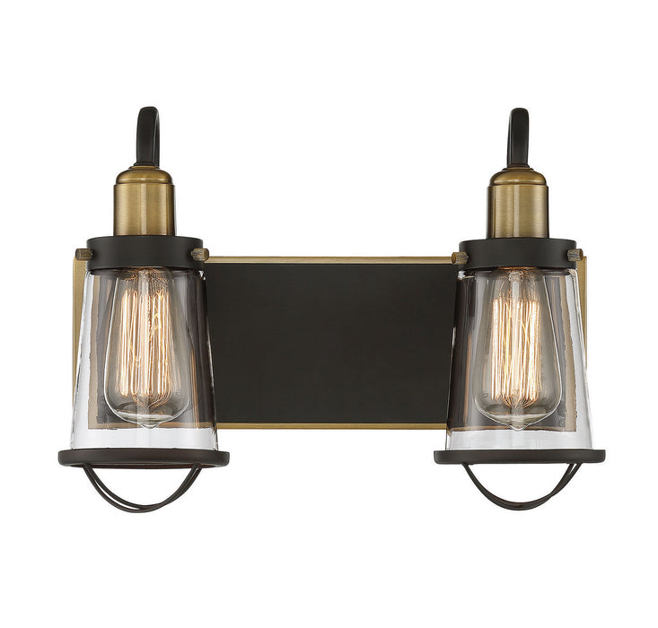 Savoy House 8-1780-2-79 Two Light Bath Bar, English Bronze and Warm Brass