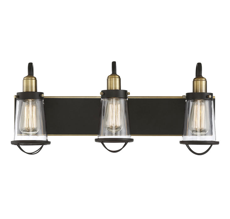 Savoy House 8-1780-3-79 Three Light Bath Bar, English Bronze and Warm Brass