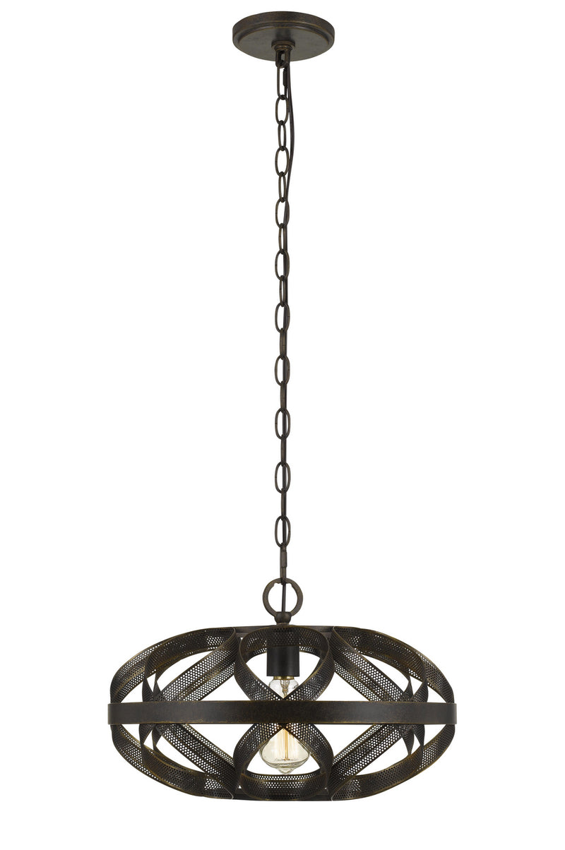 Cal Lighting FX-3659-1 One Light Chandelier, Dark Bronze