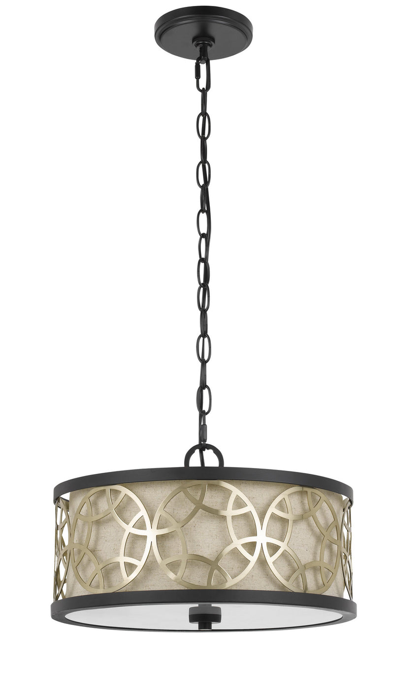 Cal Lighting FX-3661-2 Six Light Chandelier, Rust/Antique Brass