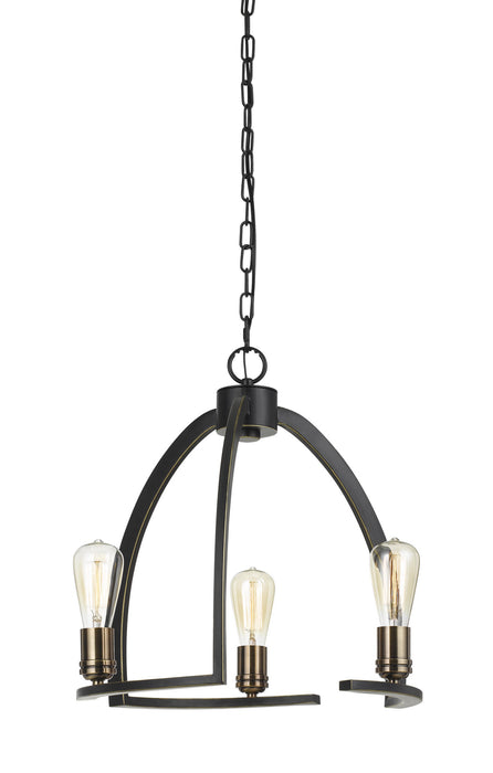 Cal Lighting FX-3664-3 Three Light Chandelier, Dark Bronze