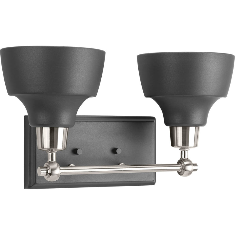 Progress Lighting P300040-009 Two Light Bath, Brushed Nickel