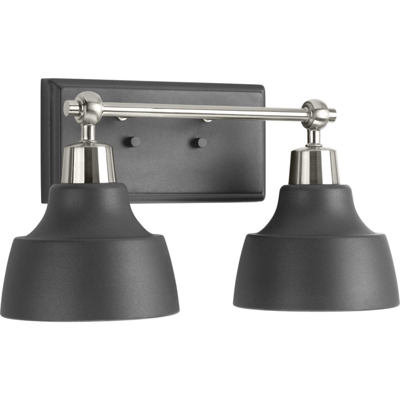 Progress Lighting P300040-009 Two Light Bath, Brushed Nickel