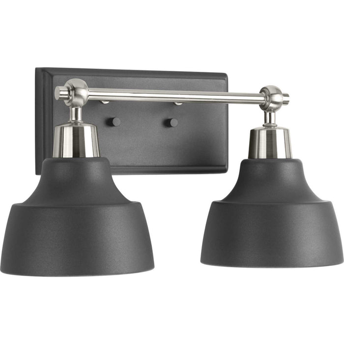 Progress Lighting P300040-009 Two Light Bath, Brushed Nickel