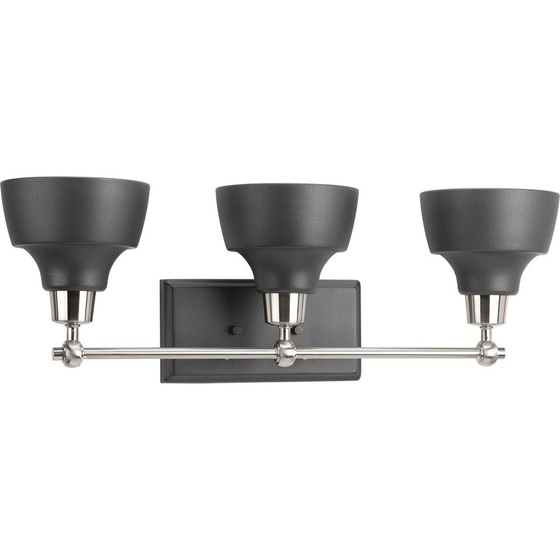 Progress Lighting P300041-009 Three Light Bath, Brushed Nickel