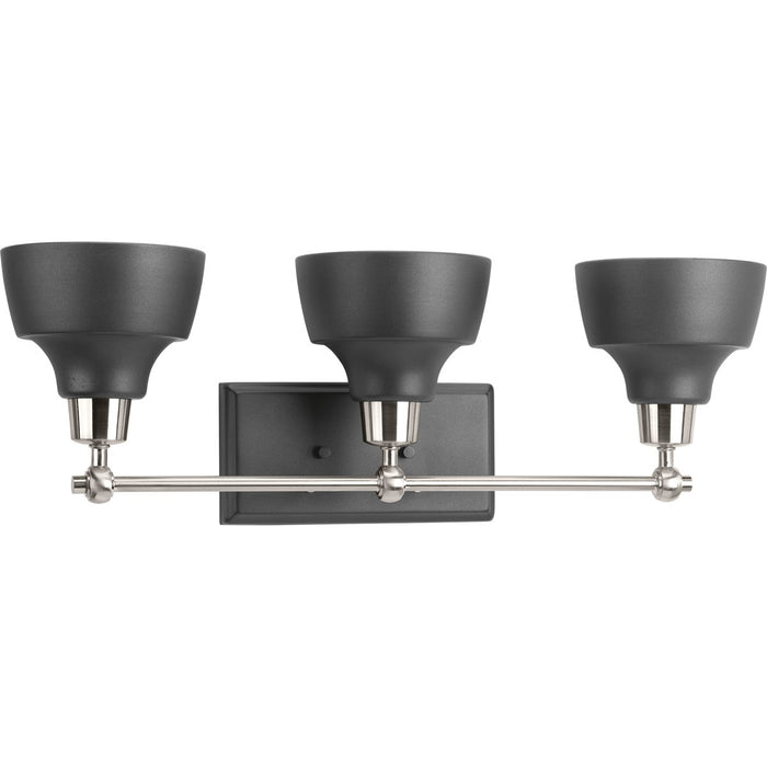 Progress Lighting P300041-009 Three Light Bath, Brushed Nickel