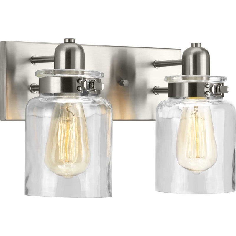 Progress Lighting P300046-009 Two Light Bath, Brushed Nickel