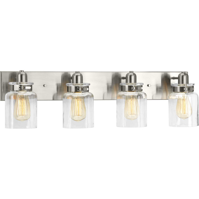Progress Lighting P300048-009 Four Light Bath, Brushed Nickel