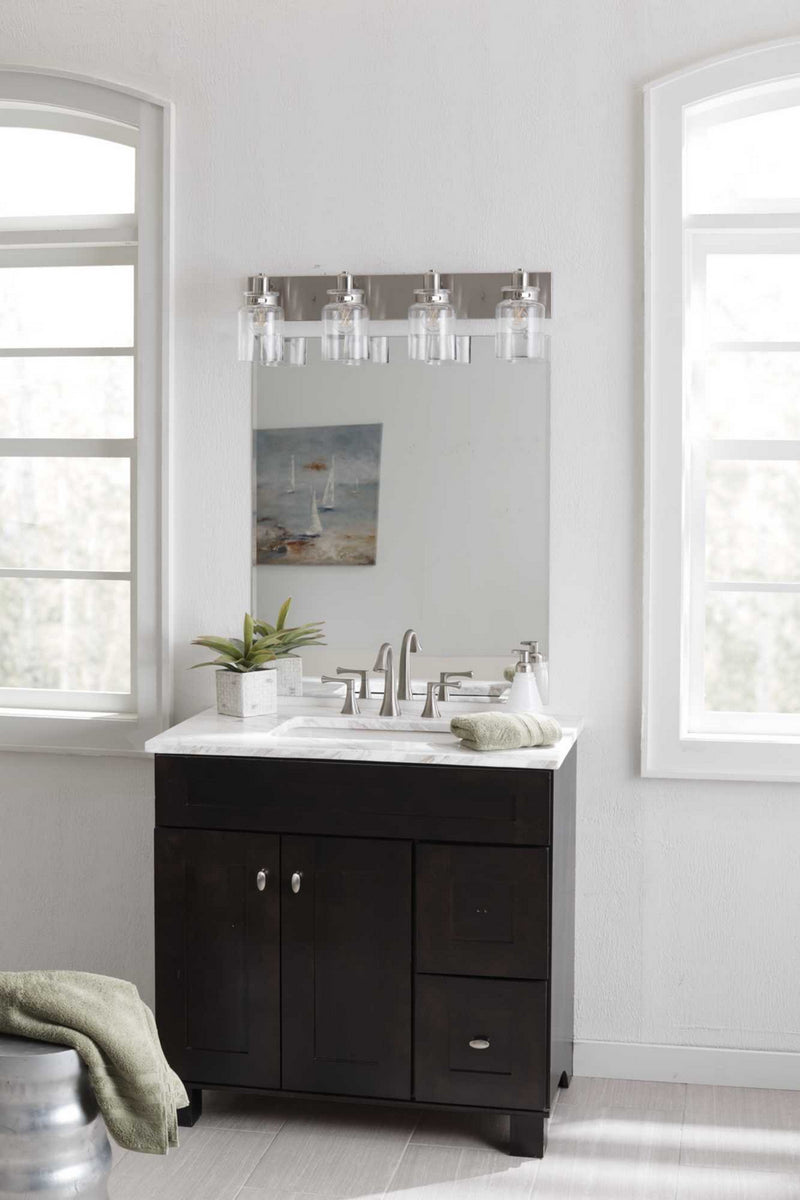 Progress Lighting P300048-009 Four Light Bath, Brushed Nickel