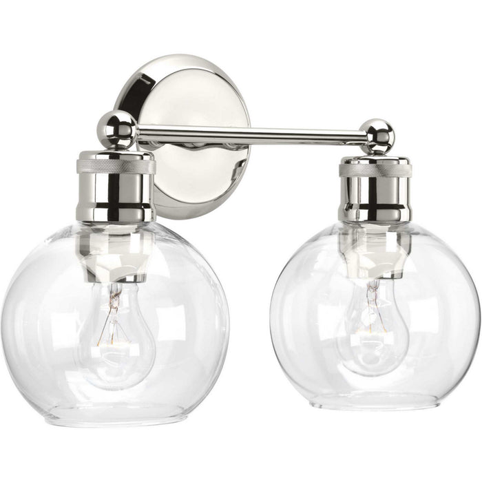 Progress Lighting P300050-104 Two Light Bath, Polished Nickel