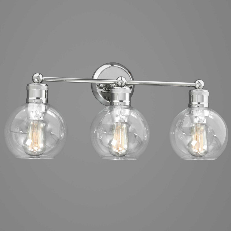 Progress Lighting P300051-104 Three Light Bath, Polished Nickel
