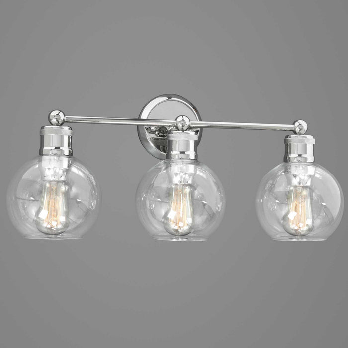 Progress Lighting P300051-104 Three Light Bath, Polished Nickel