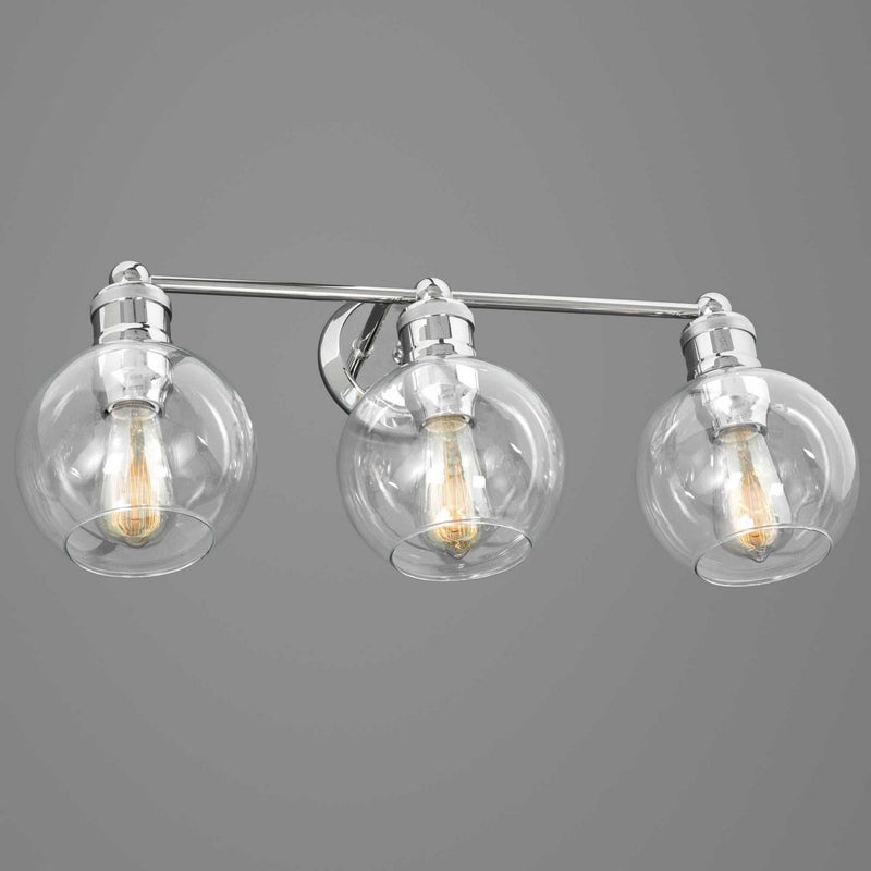 Progress Lighting P300051-104 Three Light Bath, Polished Nickel