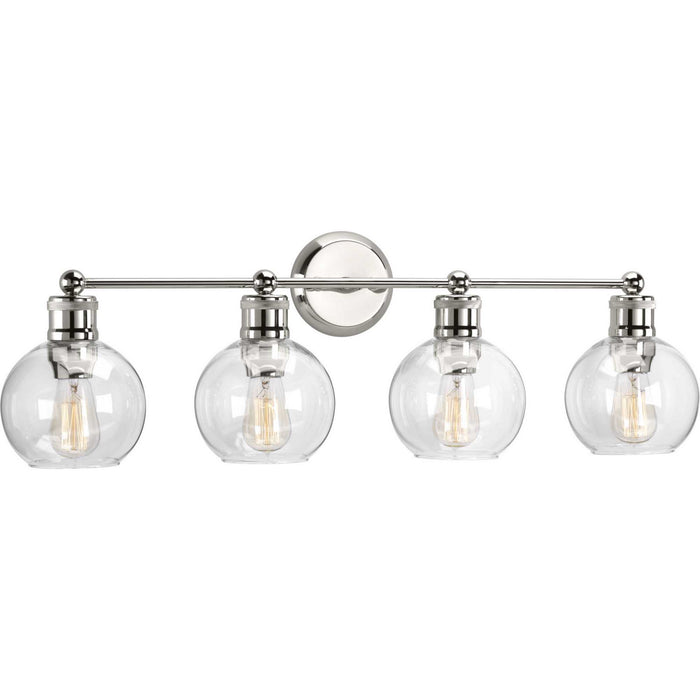 Progress Lighting P300052-104 Four Light Bath, Polished Nickel