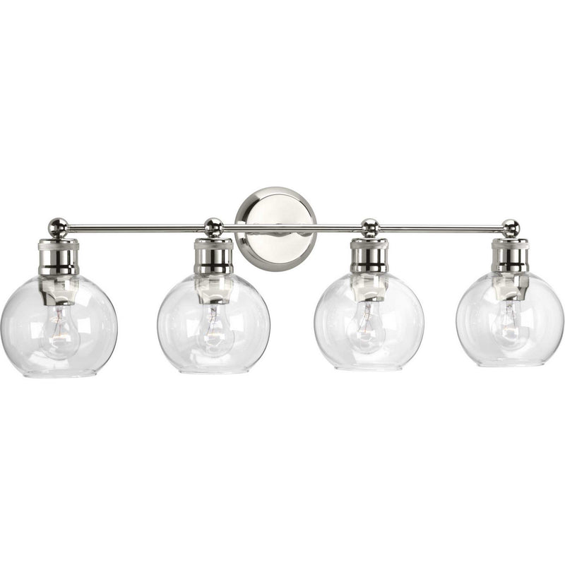 Progress Lighting P300052-104 Four Light Bath, Polished Nickel